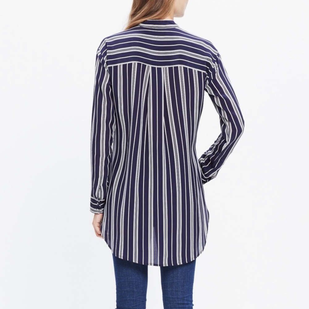 MADEWELL mulberry silk striped tunic - Picture 3 of 8